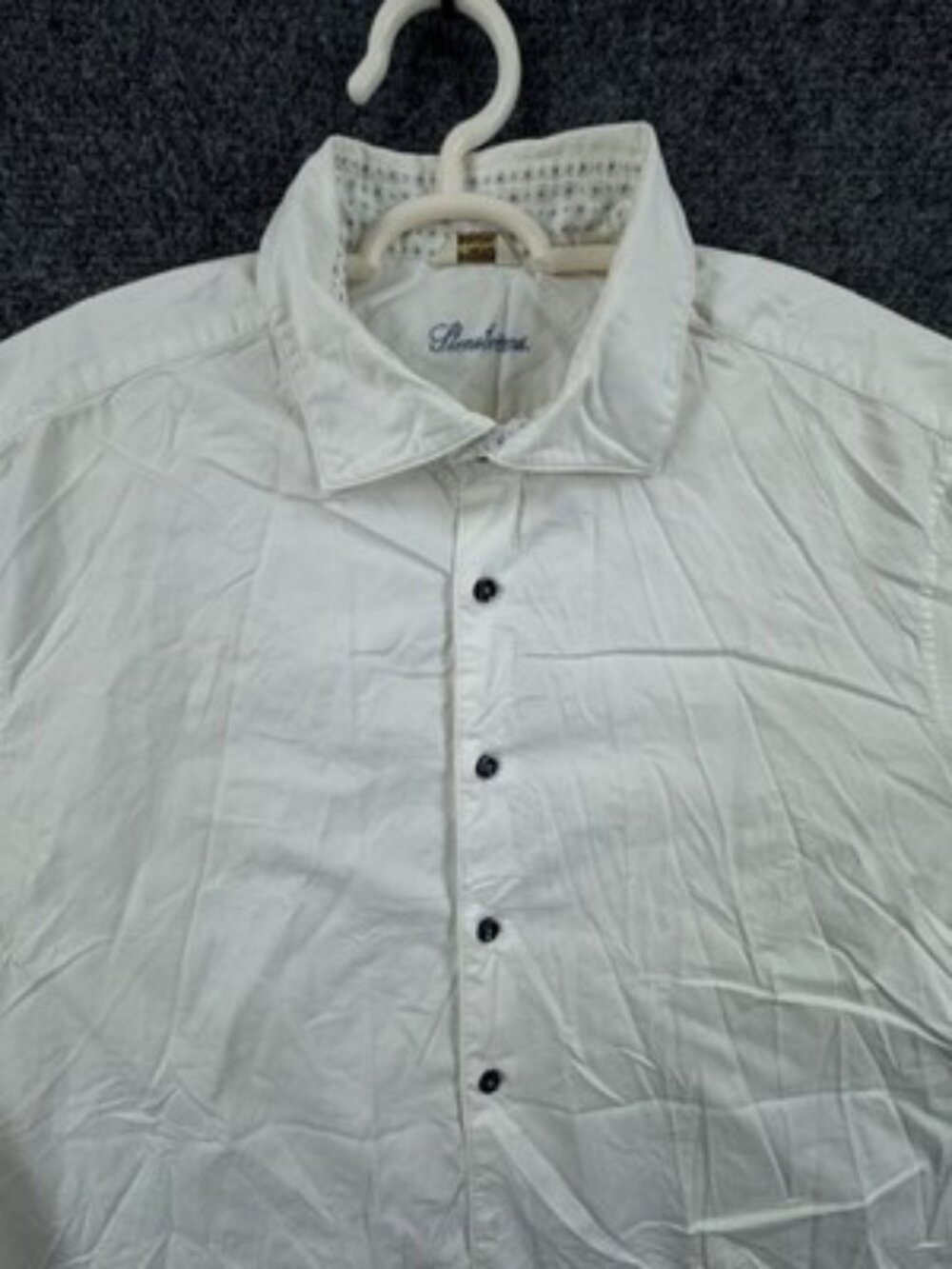 Stenstroms Cotton Point XL Fitted Body Romania White Shirt Long Sleeve Button Up